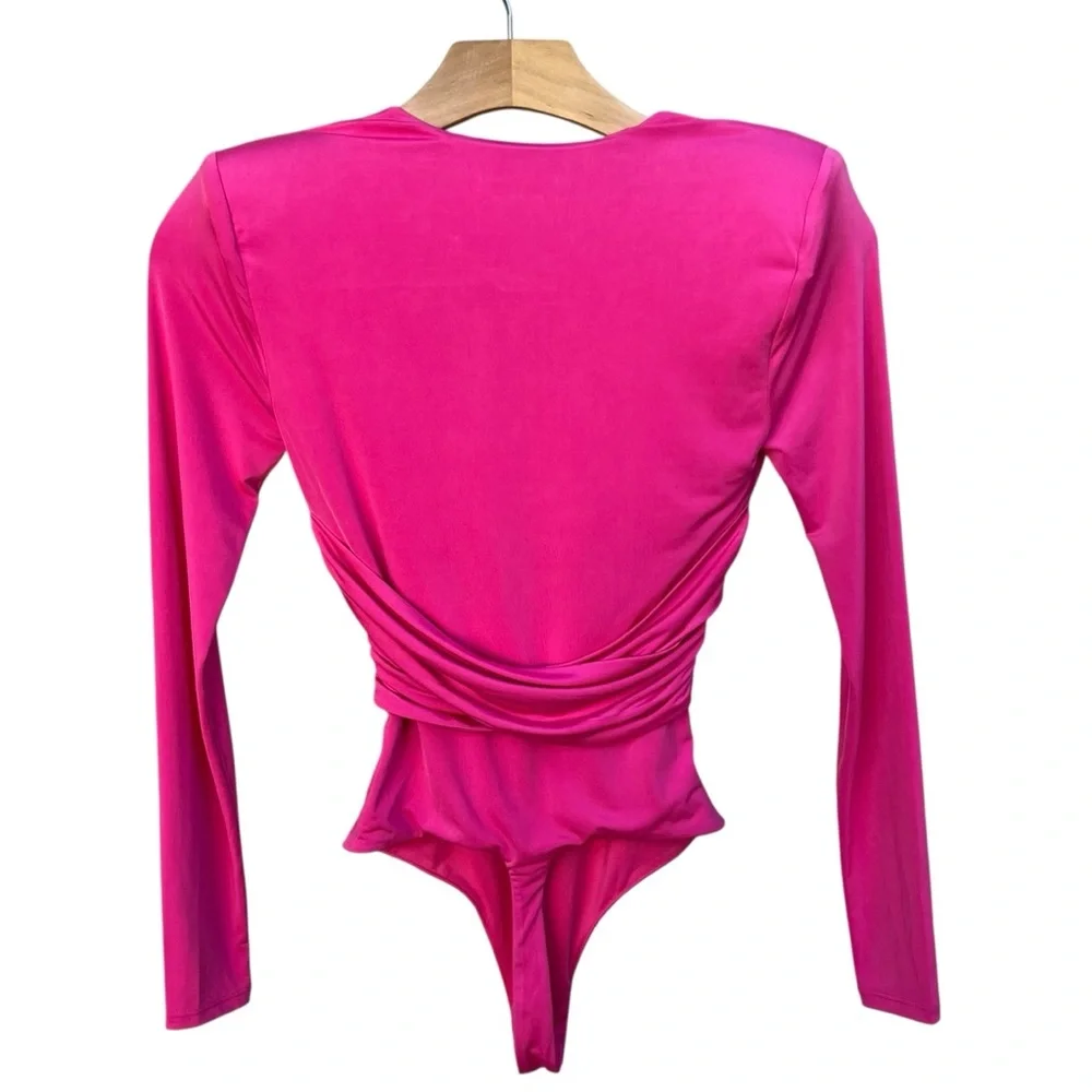 Lovers + Friends Anya Long Sleeve Pink Bodysuit Women’s X-Small